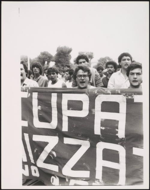 A protest against unemployment in Naples