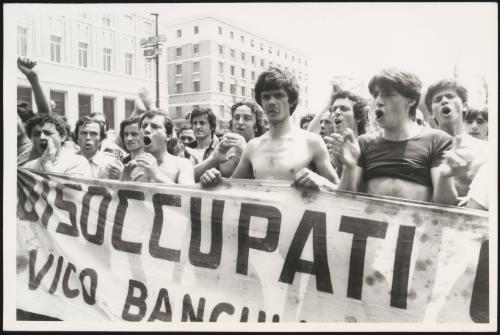 A protest against unemployment in Naples