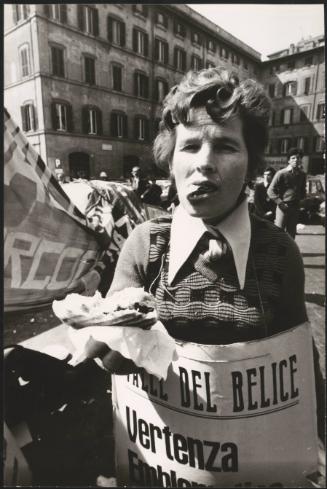 A Sicilian protester after the Valle del Belice earthquake confronts the photographer