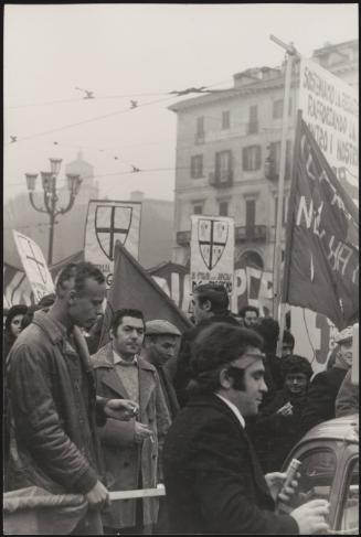 Protest gathering in support of democracy in Chile