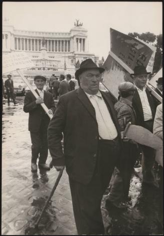 Demonstrators at a rally 