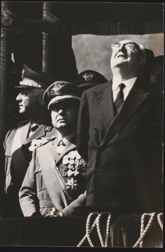 Generals stand by Giuseppe Saragat