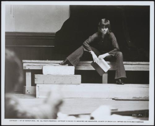 Jane Fonda photographed during rehearsals of 'Klute', directed by Alan Pakula