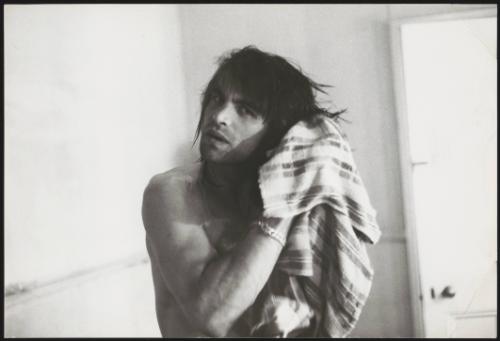 Oliver Tobias backstage after a shower