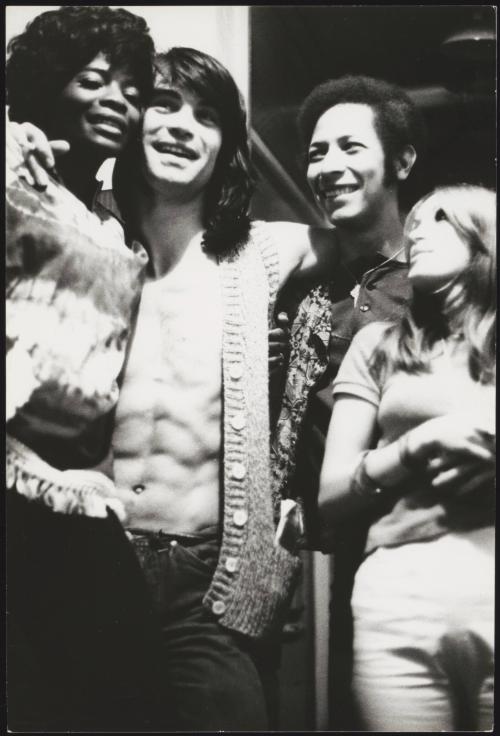 Four young people from the  original West End cast of 'HAIR' including Oliver Tobias