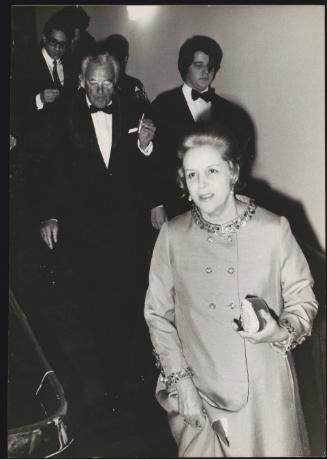 Vittorio De Sica and his son Christian at a film premier