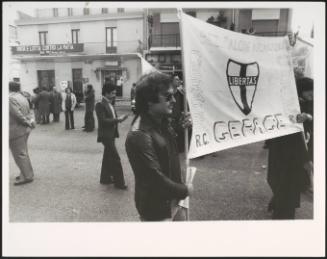 Members of Reggio di Calabria's Christian Democracy Party at an anti Mafia demonstration 