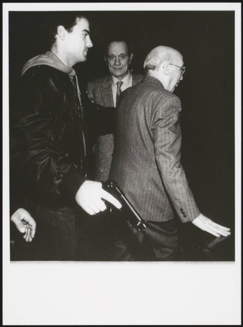 Giorgio Napolitano and his armed bodyguard