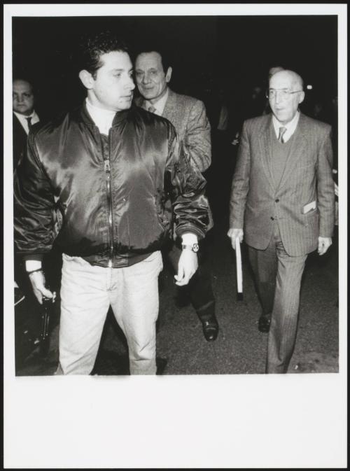 Giorgio Napolitano and his armed bodyguard
