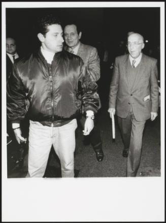 Giorgio Napolitano and his armed bodyguard