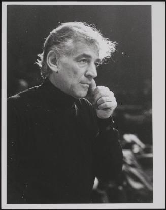 The American conductor and composer Leonard Bernstein