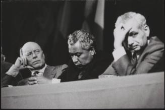 Italian politicians, Giancarlo Pajetta of the Communist Party on the left