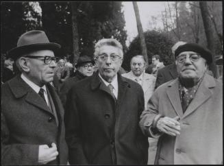 Three Italian Communist party politicians, from left, Girolamo Li Causi, Pietro Secchia and Umberto Terracini