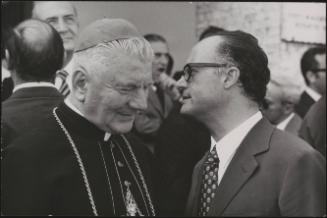 Nicola Signorello talks to a member of the Vatican