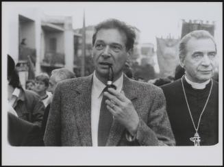 Luciano Lama and Don Antonio Riboldi at a demonstration