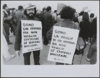 Campaigners against a nuclear power plant built in Montalto di Castro