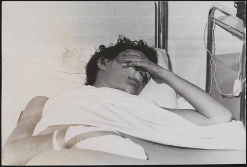 Maria Pia Vianale of the left wing terrorist organization Armed Proletarian Nuclei (NAP) in hospital following her capture