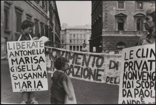 Members of the M.L.D- Movement for the Liberation of Women , protest on the street