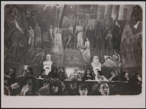 Rome: Students in the assembly hall in Sapienza University