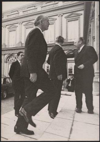 Italian Ministers arriving to meet British Prime Minister Harold Macmillan