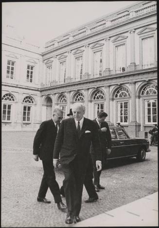 Ministers arriving at the Egmont Palace, Brussels February 1963