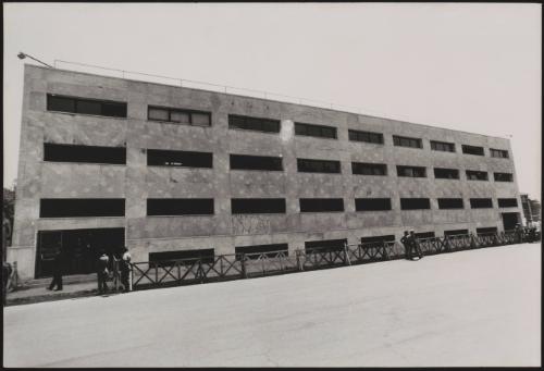 Armed guards stand outside the building for the Golpe Borghese trial 