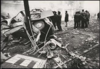 Destruction in the aftermath of an explosion 