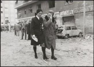 Destruction in the aftermath of an explosion 