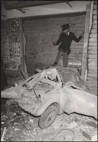 Destruction in the aftermath of an explosion 