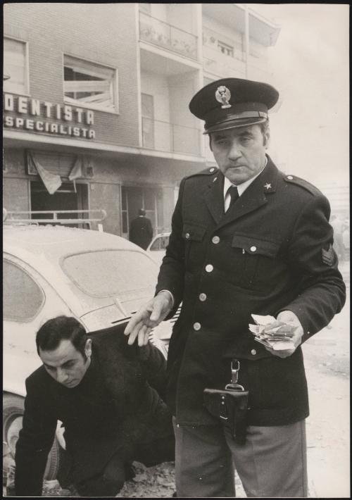 Destruction in the aftermath of an explosion  