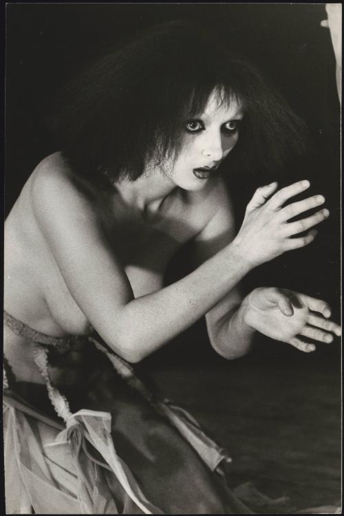 Actress during a theatrical performance 