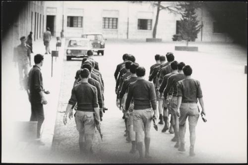 Troops rehearse for the War Veterans Parade on Armistice day
