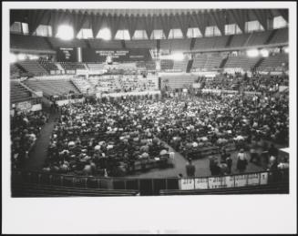 General meeting of the Police Union in the Palasport stadium, 1977