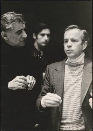 Composer Leonard Bernstein with Franco Zeffirelli 