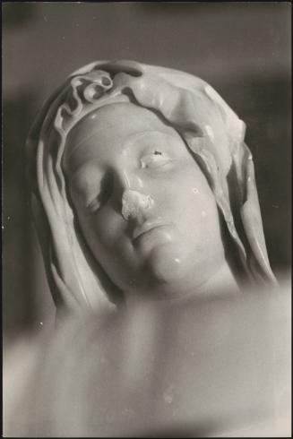 The damage caused to Michelangelo's Pietà statue by Laszlo Toth