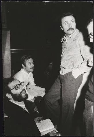 Writers Alberto Arbasino and Umberto Eco