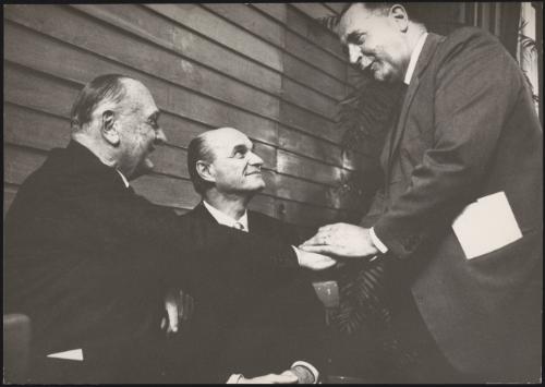 Business men Carlo Pesenti, Furio Cicogna and Esso's Piero Cazzaniga 