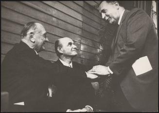 Business men Carlo Pesenti, Furio Cicogna and Esso's Piero Cazzaniga 