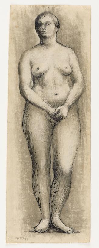 Nude with Clasped Hands (recto);Standing Nude with Hands under Breasts (verso)
