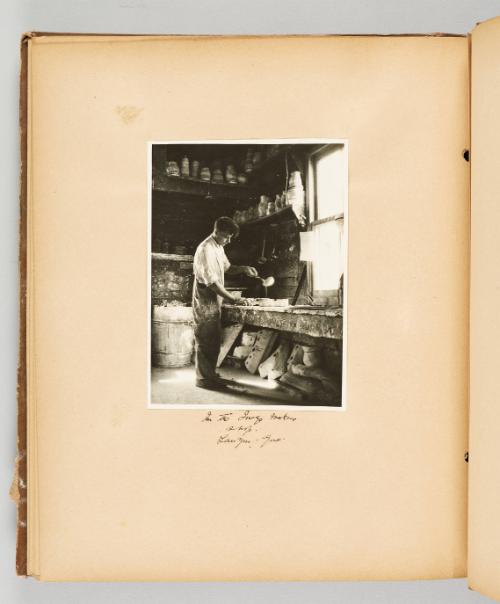 In the Image makers shop. Lauzon, Que. Page 50 of Quebec II; from collection of Canadian albums compiled by Edith S. Watson, 1890s-1930s
