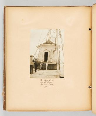 The Signal Station and its keeper, Isle aux Grues, Que. Page 44 of Quebec II; from collection of Canadian albums compiled by Edith S. Watson, 1890s-1930s
