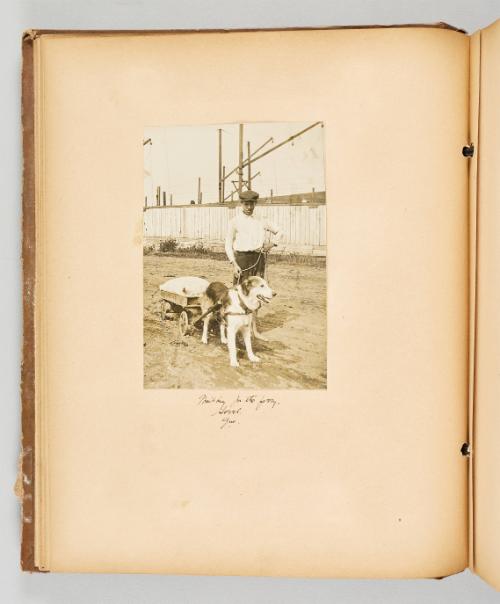 Waiting for the ferry. Sorel, Que. Page 22 of Quebec II; from collection of Canadian albums compiled by Edith S. Watson, 1890s-1930s
