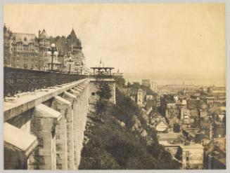 The Hotel Frontenac, the old town below. From the Dufferin Terrace.
