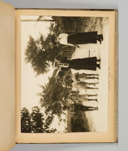 Sampling Sugar Cane, Cuba. [Page 41 of Victoria Hayward album]