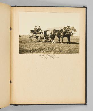 On the Stranach Farm, at High Bluff Man. [Page 41 of Happy Voyages with Queenie album]