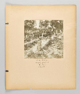 In the Indian burying ground at "the Pas", Canada [Page 21 of Alert Bay, Queen Charlotte Islands, and Victoria, B.C. album]