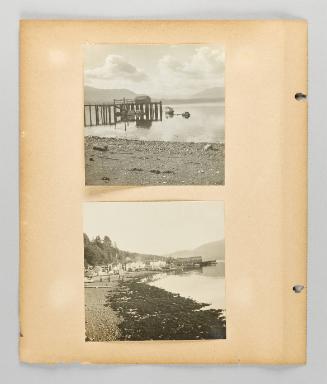 [Marina and pier in B.C.] [Page 2 of Alert Bay, Queen Charlotte Islands, and Victoria, B.C. album]
