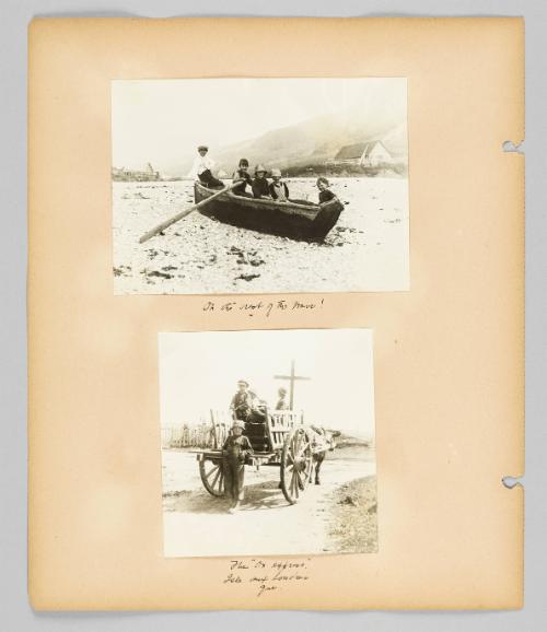 [Travel by boat and by ox] [Page 54 of Children album]