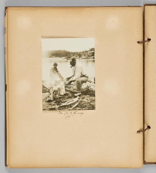 The joy of the camp fire! [Page 50 of Wells and Pots album]
