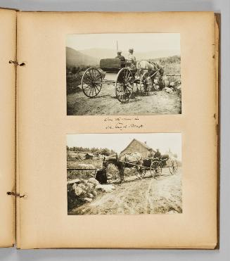 Over the mountain from Ste. Anne de Beaupré. [Page 17 of Wells and Pots album compiled by Edith Sara Watson]
